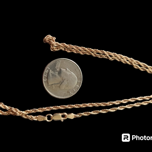 Milor Italy Gold Vermeil Sterling Silver Triple Rope Chain 18 Inches - Picture 3 of 8